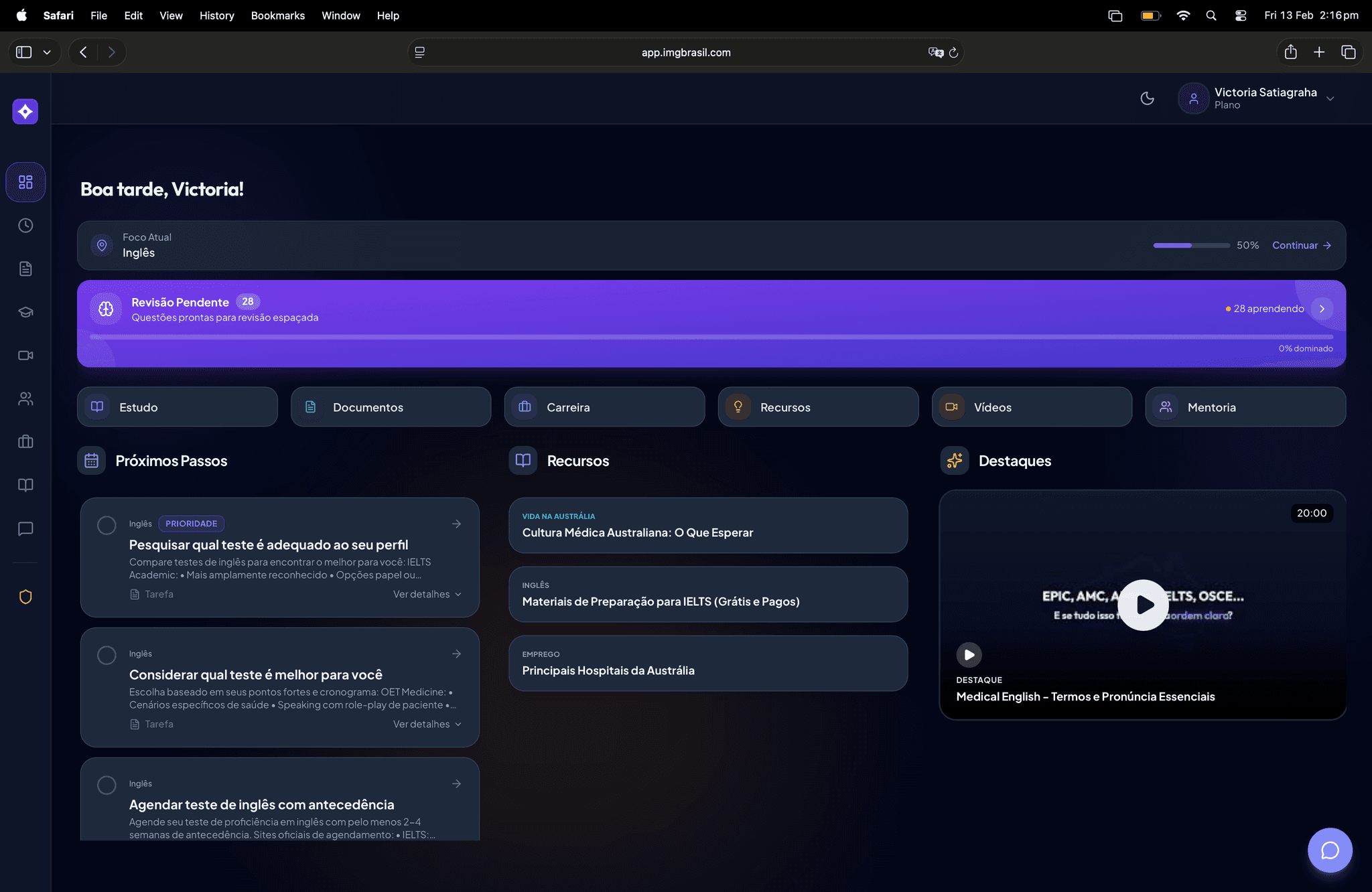 Veja seu progresso completo — sem planilhas, sem confusão